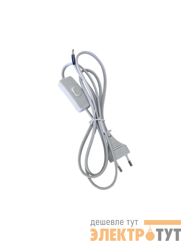 Провод с евроштекером с выключателем 1.8м 2х05кв.мм 2.5А бел. Duwi 28567 0