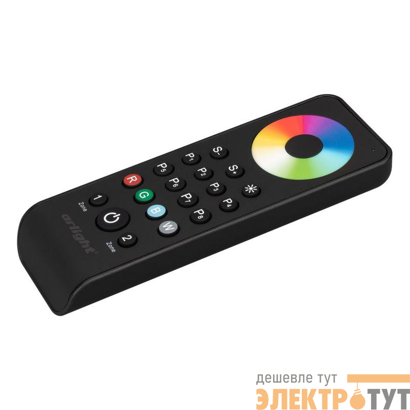 Пульт SMART-R43-RGBW Black (2 зоны 2.4G) IP20 пластик Arlight 031938