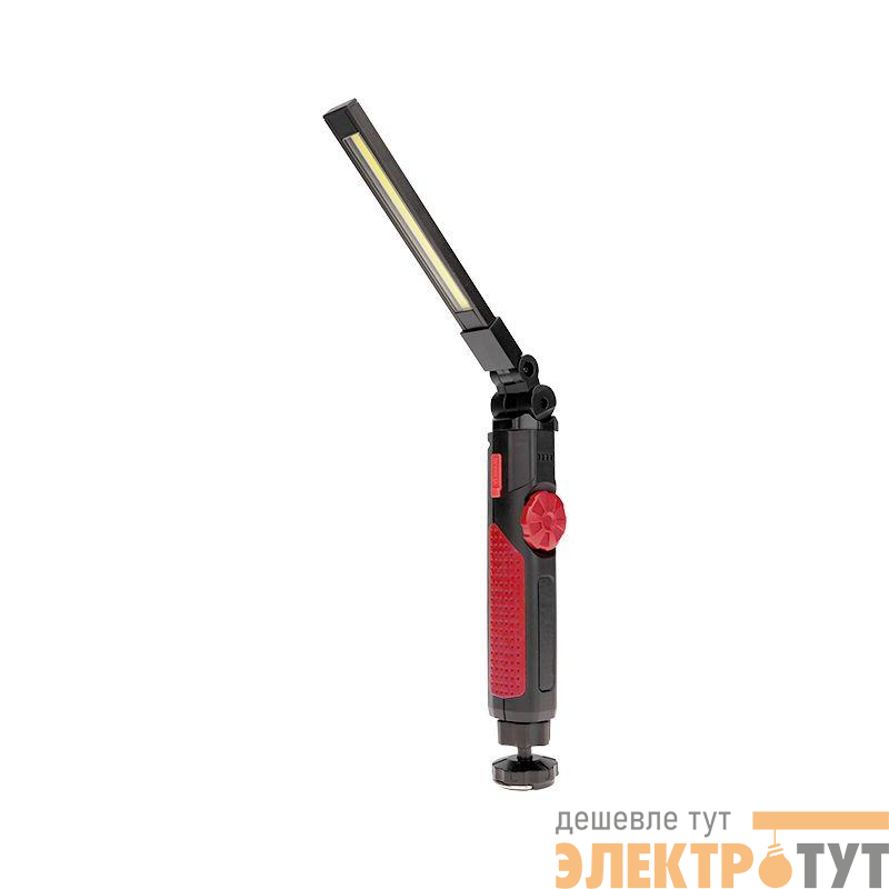 Фонарь автомобильный с регулировкой яркости поворотным магнитом индикатором зарядки и встроенным аккумулятором USB кабель в комплекте Rexant 75-8042