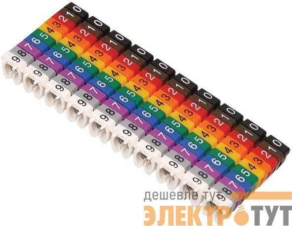 Маркер каб. МКН-"6" 1.5кв.мм (уп.1500шт) голуб. IEK UMK01-02-6