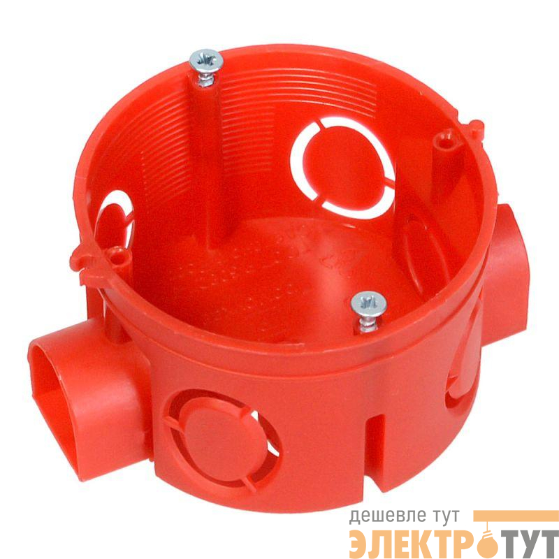 Коробка установочная СП 80-0500С безгалогенная (HF) 68х42 с саморезами Промрукав 80-0500С