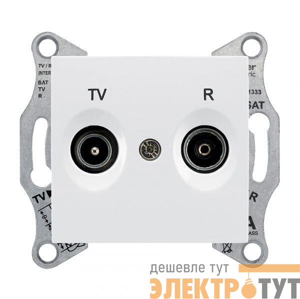 Механизм розетки TV-R 1-м СП Sedna оконечная бел. SchE SDN3301621
