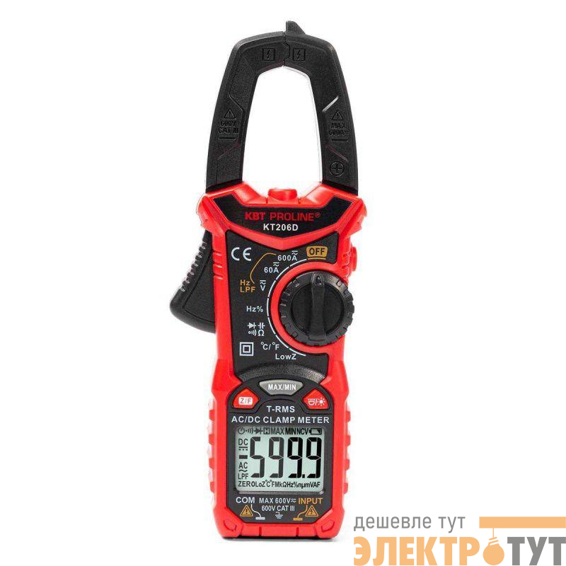 Клещи токовые цифровые KT 206D "PROLINE" КВТ 80753