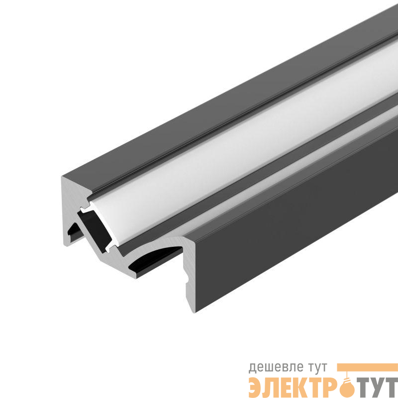 Профиль SL-BEVEL-W21-2000 ANOD BLACK L2000 алюм. Arlight 043688
