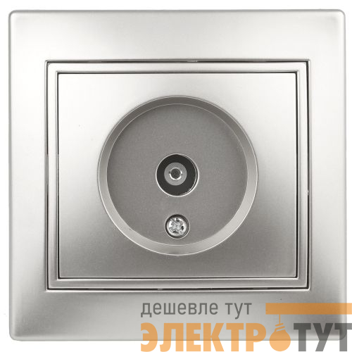 Розетка телевизионная одиночная TV СП Plano 1-301-03 IP20 алюм. Intro Б0030078