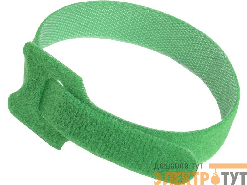 Хомут-липучка ХКл 14х310 зел. (уп.100шт) IEK UHL10-14-310-100-K06