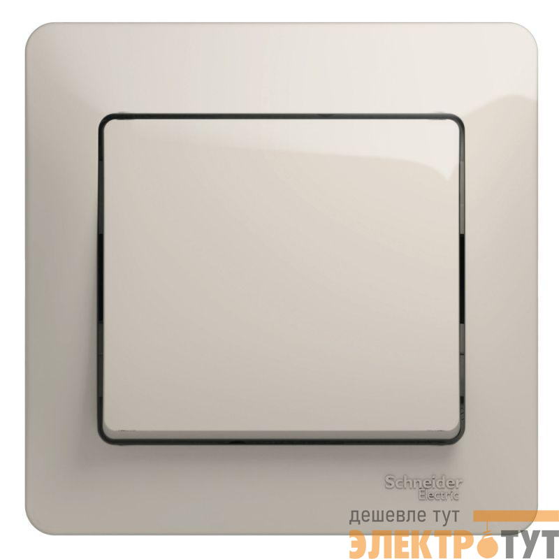 Выключатель 1-кл. СП Glossa 10А IP20 (сх. 1) 10AX в сборе молочн. SchE GSL000912