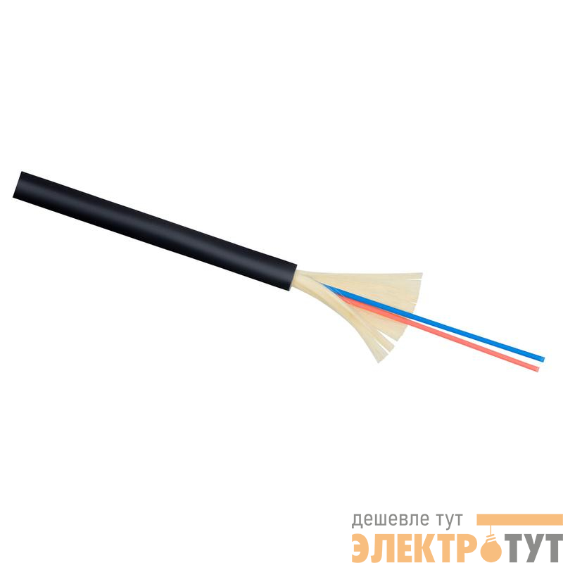 Кабель волоконно-оптический 50/125 (OM4) многомод. 4 волокна плотное буферное покрытие (tight buffer) внутр./внешн. -40-+60град.C LSZH черн. Cabeus 9234c