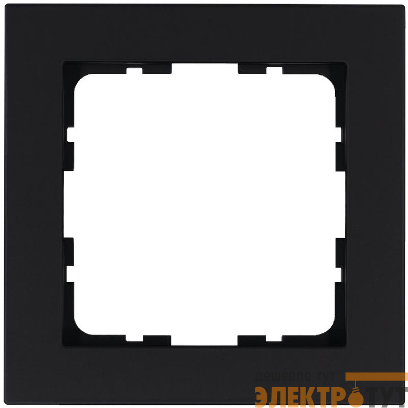 Рамка 1-м G-Classic черн. матов. soft touch Jasmart G1001PB