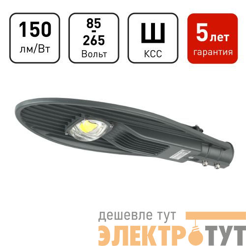 Светильник светодиодный SPP-5-60-5K-W 60Вт 5000К IP65 9000лм ДКУ консольный Эра Б0029441