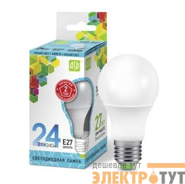 Лампа светодиодная LED-A65-standard 24Вт грушевидная 230В E27 4000К 2160Лм ASD 4690612014272 изображение