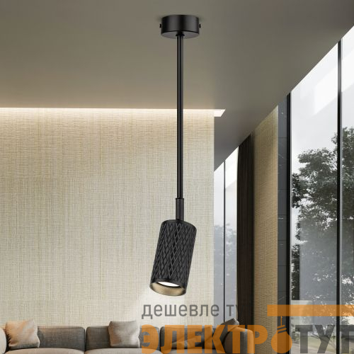 Светильник OL45 BK MR16 GU10 IP20 настен./потолочн. спот черн. Эра Б0058498