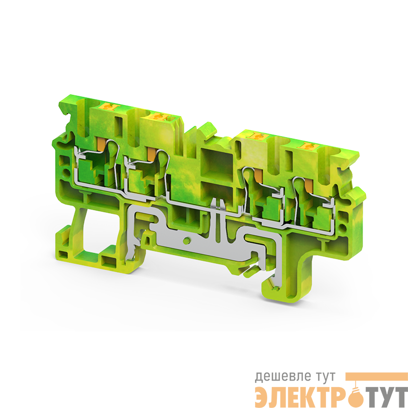 Клемма заземляющая push-in OptiClip CPG-2.5-QUATTRO-PE-I-(0.2-2.5)-PEN КЭАЗ 331858