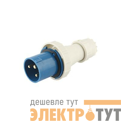 Вилка переносная PPC 033 2Р+РЕ 63А 220В IP67 Pro JazzWay 5072398