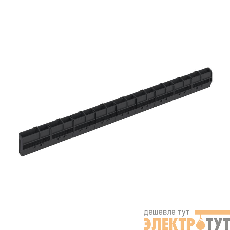 Держатель шинный Фрейм (FRAME) 409мм 9 сегментов до 45 полюсов (только для 18/54/72мод.) черн. DKC F18BBHU1