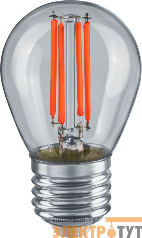 Лампа светодиодная 95 140 NLL-F-G45-5-230-R-E27 для гирлянд БелтЛайт красн. NAVIGATOR 95140