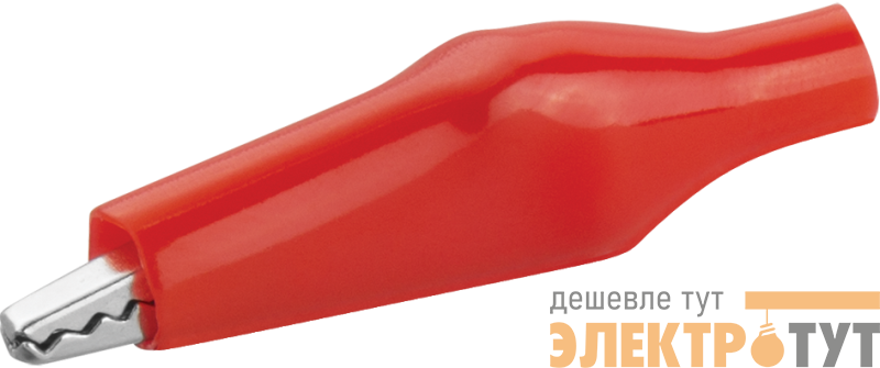 Зажим "крокодил" 5А 80 872 OAC-5A-40-R25 красн. ОНЛАЙТ 80872