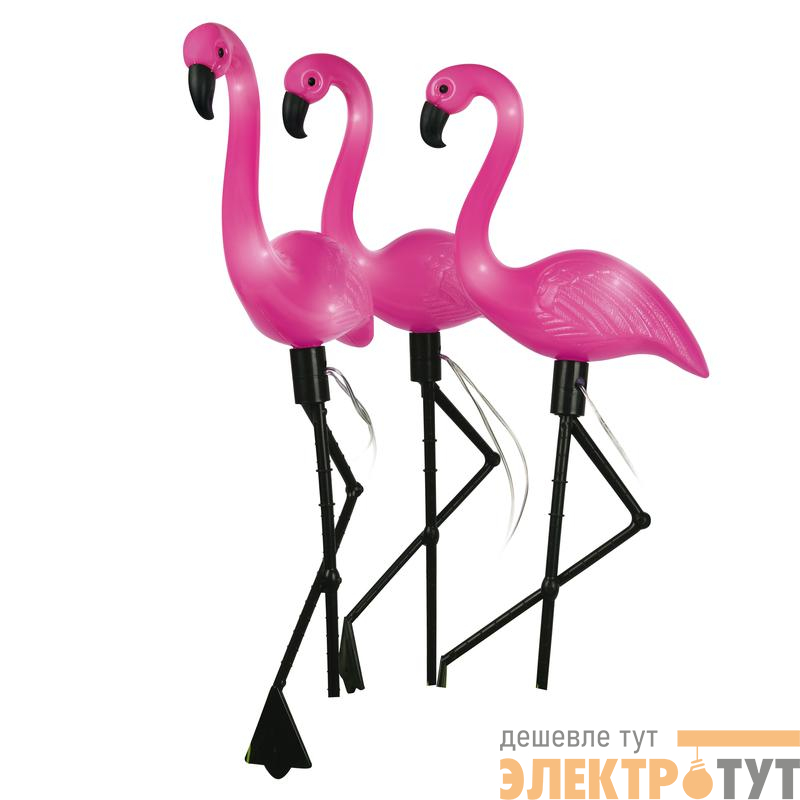 Светильник "Фламинго" USL-S-833/PM530 FLAMINGO SET3 IP44 садовый на солнечн. батарее в комплекте из 3шт 6 светодиодов бел. свет 1хАA Ni-Mh аккумулятор в/к TM Uniel UL-00012698