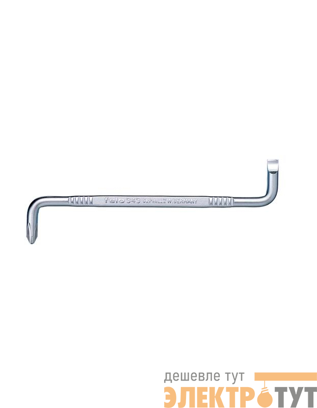 Отвертка двусторонняя изогнутая Z-образ. SL6.0-PH2 135мм FELO 34326000