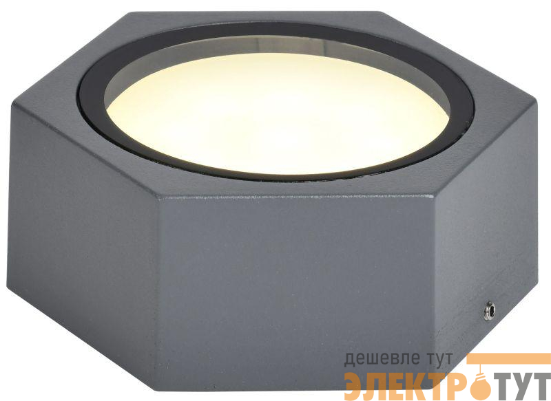 Светильник 5204 GX53 IP65 уличный потолочный сер. IEK LT-UPU0-5204-GX53-1-K03