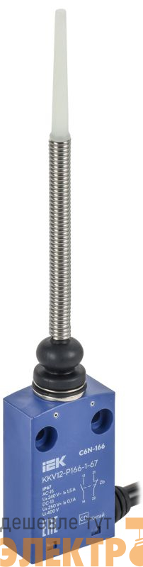 Выключатель концевой C6N-166 IP67 пружинный стержень с диэлектриком IEK KKV12-P166-1-67