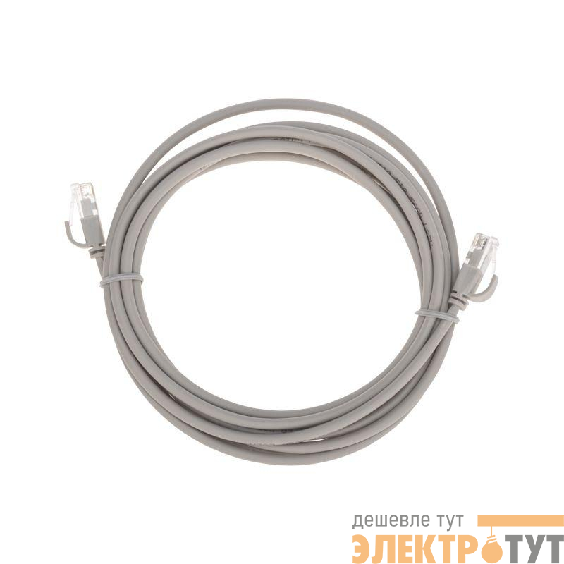 Патч-корд U/UTP CAT 6A (10G) RJ45-RJ45 28AWG LSZH сер. 3м Rexant 02-0380-3