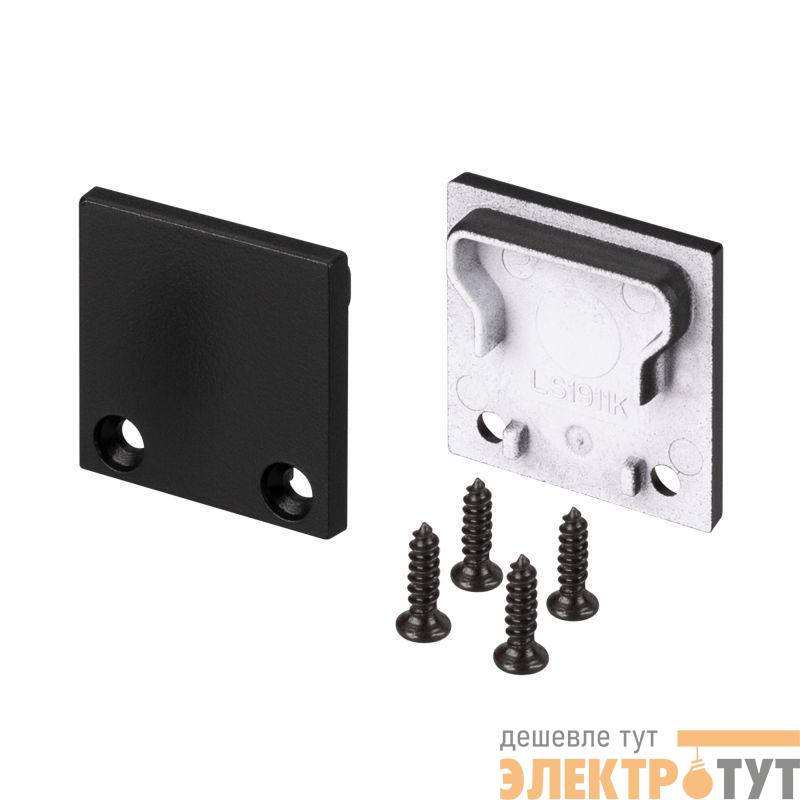 Заглушка SL-LINE-2011M SQUARE BLACK глухая пластик Arlight 029180