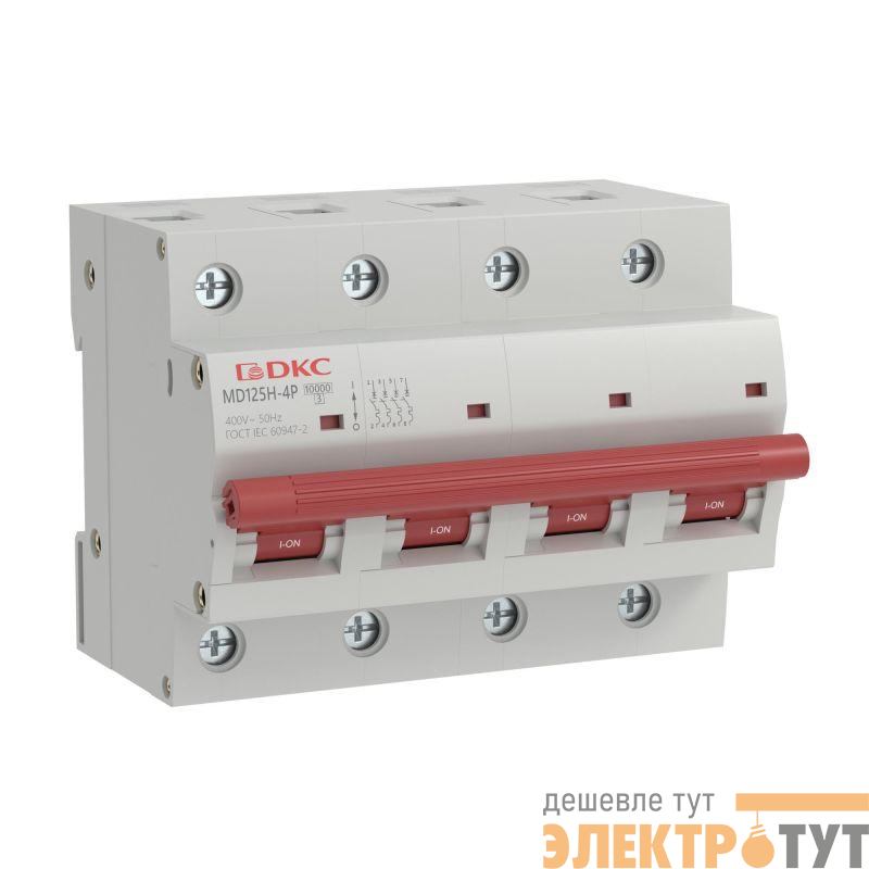 Выключатель автоматический модульный max типа MD125H 10кА 4п C 125А YON MD125H-4PC125