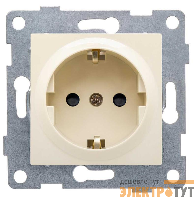 Механизм розетки 1-местн. с/з СП Ugra 16А IP20 250В. беж. GUSI С11Р3-003