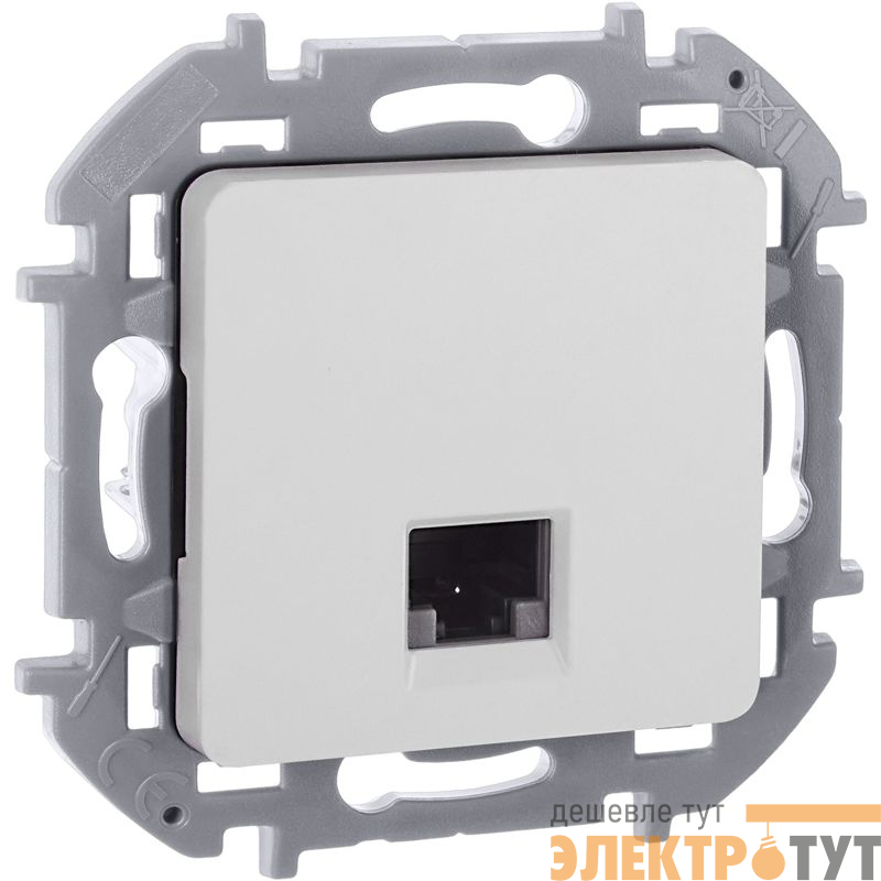 Розетка компьютерная СП Inspiria RJ45 кат.5E UTP IP20 бел. IEK 673825