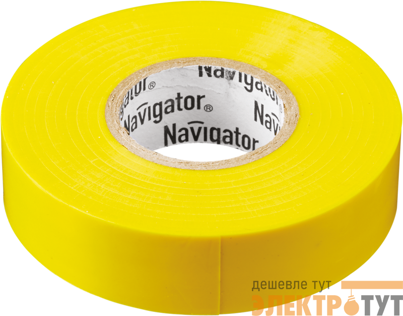 Изолента ПВХ 19мм (рул.20м) желт. NIT-A19-20/Y Navigator 71112