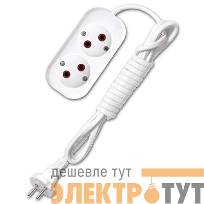 Удлинитель 2х2м без заземл. 6А IP20 У6-011 ШВВП 2х0.75 UNIVersal 9631911