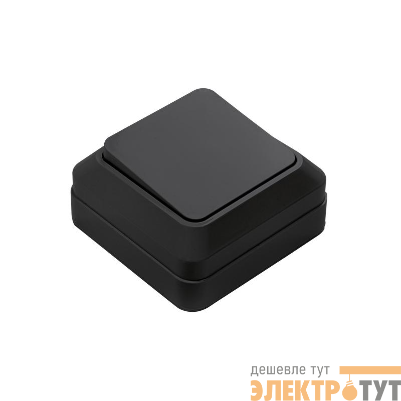 Выключатель 1-кл. BOLLETO накладной 7021B черн. IN HOME 4690612061016