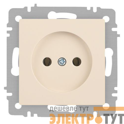 Розетка 1-м СП Accent 6-201-02 16А IP20 250В 2P сл. кость Intro Б0063659