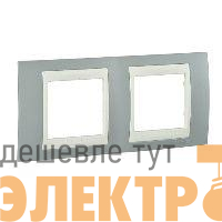 Рамка 2-м Unica Хамелеон горизонт. сер./беж. SchE MGU6.004.565