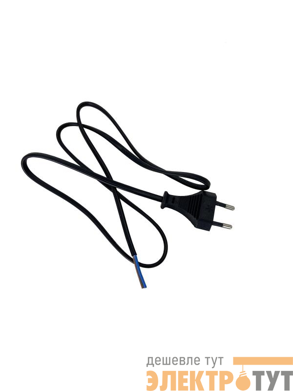 Провод с евроштекером черн. 2м 2х05кв.мм 2.5А бел. Duwi 28565 6