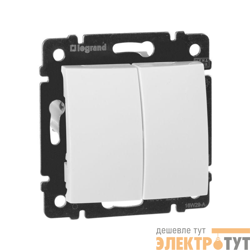 Выключатель 2-кл. СП Valena 10А IP31 250В механизм бел. IEK 774405