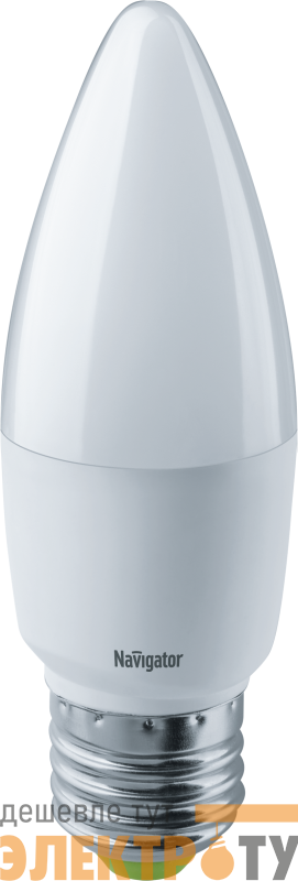 Лампа светодиодная 61 327 NLL-C37-8.5-230-2.7K-E27-FR 8.5Вт свеча матовая 2700К тепл. бел. E27 640лм 176-264В Navigator 61327