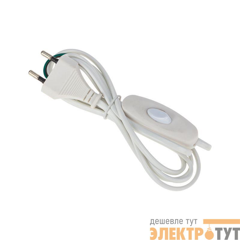 Шнур сетевой 1.8м с выключателем без розетки бел. блист. Rexant 06-3251