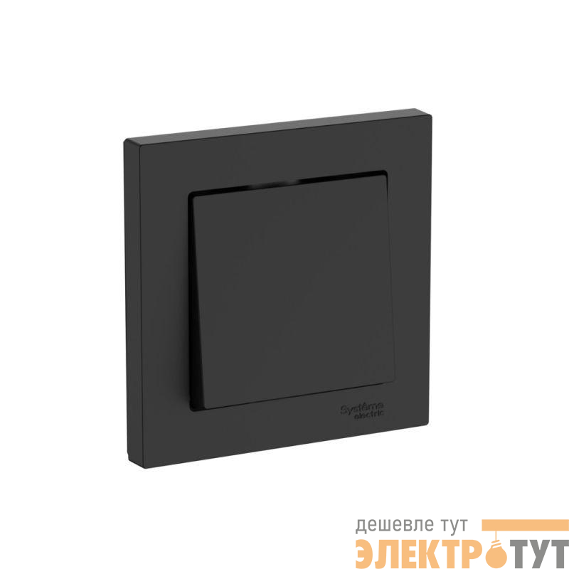 Выключатель 1-кл. AtlasDesign (сх. 1) 10AX быстрозажим. клем. в сборе карбон SE ATN001012S