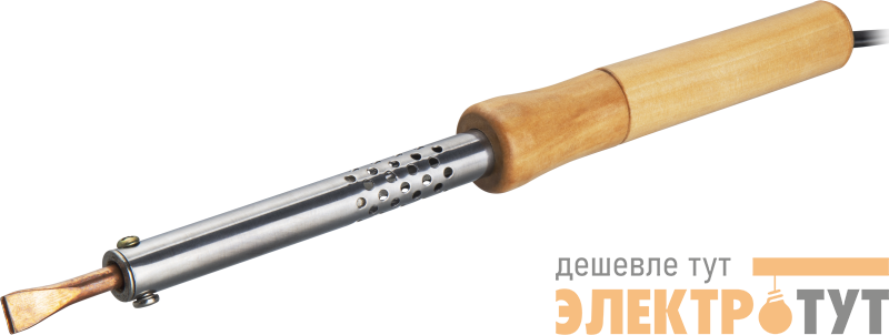 Паяльник 90 222 OSE-Pes06-60W-CP дерево; клин прямой ОНЛАЙТ 90222