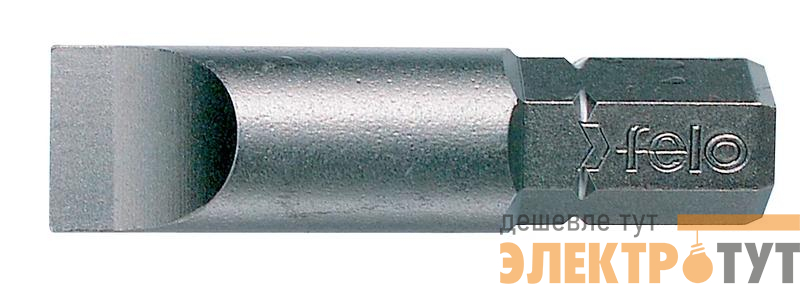 Бита специальная плоская шлицевая Industrial SL5.5х1.0 длина 32мм посадка С8 5/16дюйм (уп.10шт) FELO 07052410