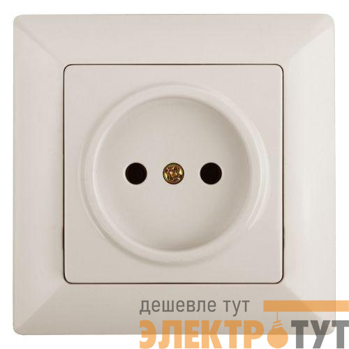 Розетка 1-м СП Solo 4-201-02 2P 16А 250В IP20 без заземл. слон. кость Intro Б0053642