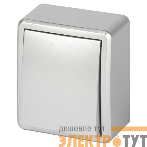 Выключатель 1-кл. ОП Эксперт 11-1201-03 IP20 10АХ-250В алюм. Эра Б0063014