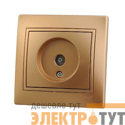 Розетка телевизионная проходная TV СП Mira зол. металлик LEZARD 701-1313-129