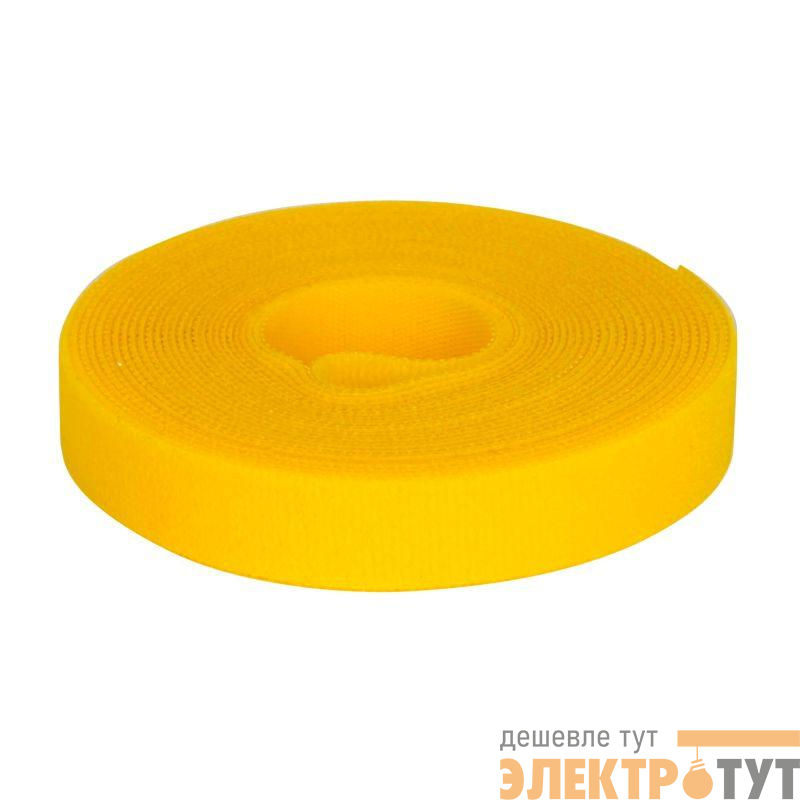 Лента-липучка 25х5000мм желт. (рулон) DKC 285X25YL