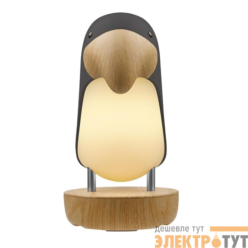 Светильник светодиодный настольный ТУКАН JS5-TOCO-BK 2.4Вт 190лм 3000К ночник питание от USB (в компл.) черн. JazzWay 5048133