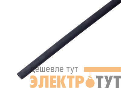 Трубка термоусадочная двустенная клеевая 12/4 (3:1) 1м черн. Rexant 21-2008