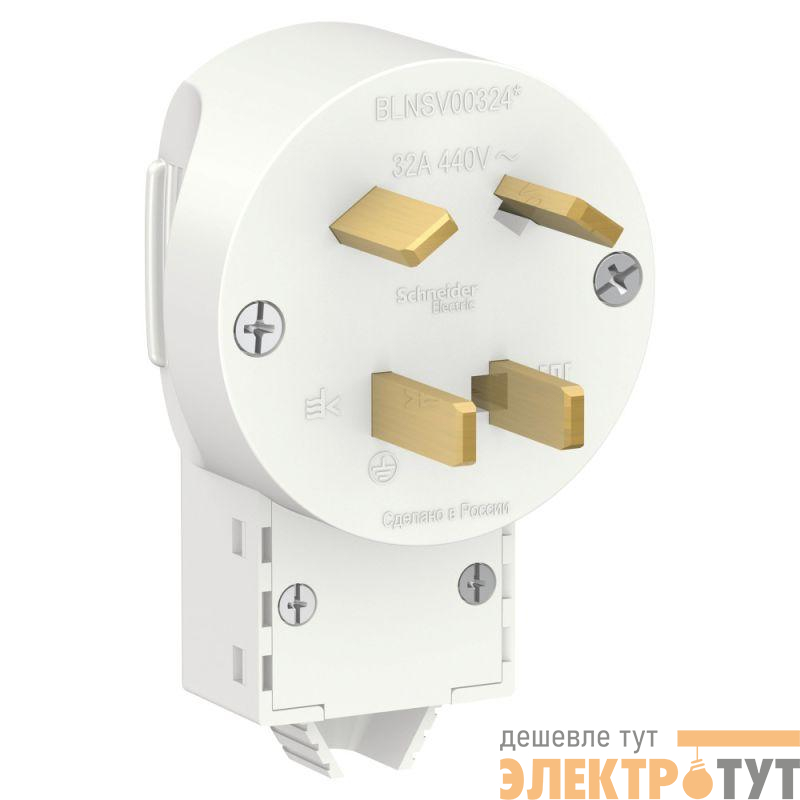 Вилка силовая СП Blanca 3P+E 32А 400В бел. SE BLNSV003241