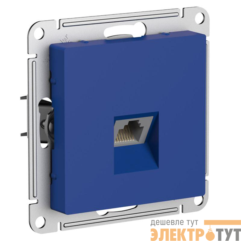 Розетка компьютерная AtlasDesign RJ45 кат.6A механизм аквамарин SE ATN001186